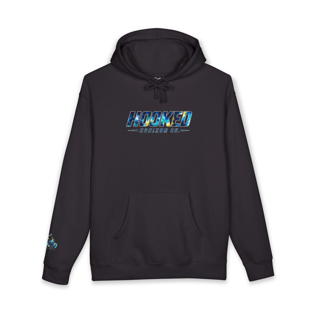 Barracuda Hoodie Hooked Horizon Co. — Fishing Back Graphic Hoodie, Multiple Color Variations