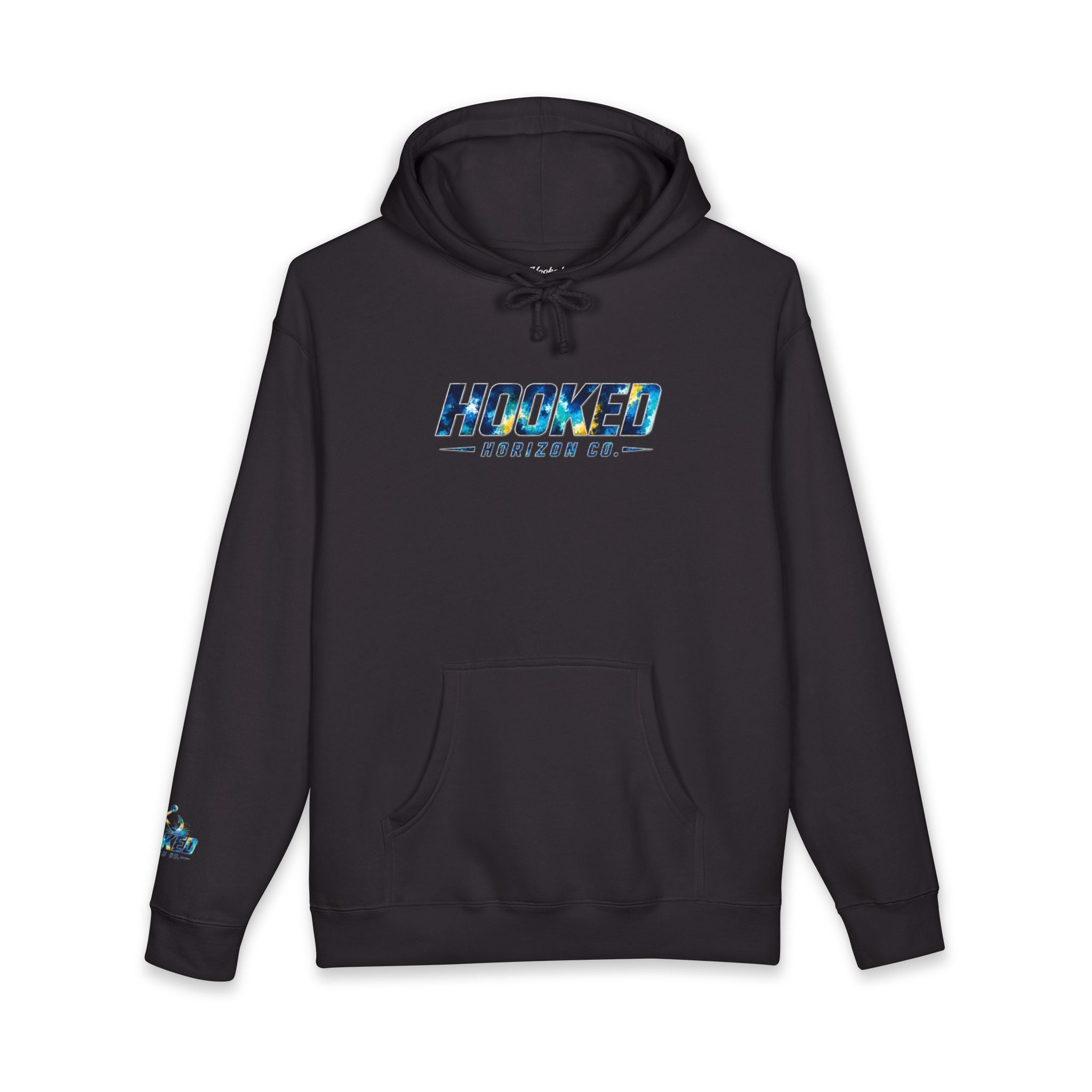 Barracuda Hoodie Hooked Horizon Co. — Fishing Back Graphic Hoodie, Multiple Color Variations