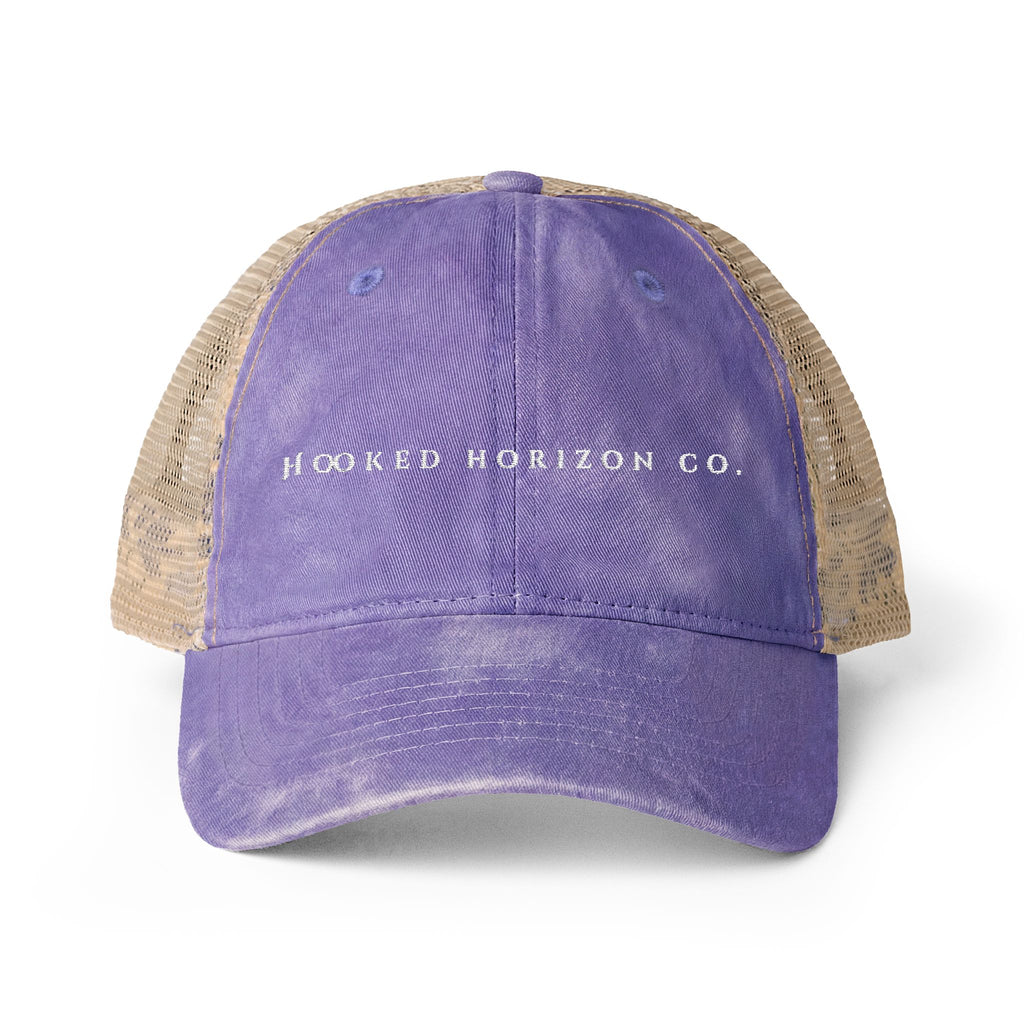 Hooked Horizon Co. —Women's Washed Mesh-Back Cap, Multiple Color Variations