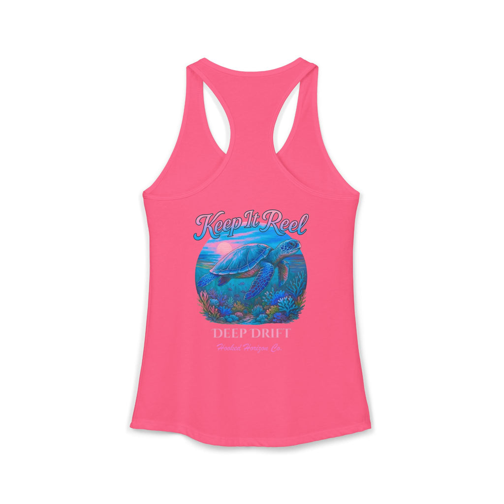 Turtle " Keep It Reel" Deep Drift– Hooked Horizon Co. Gifts for Ocean Lovers, Nautical Fashion, Everyday Comfort, Perfect Gift for Her