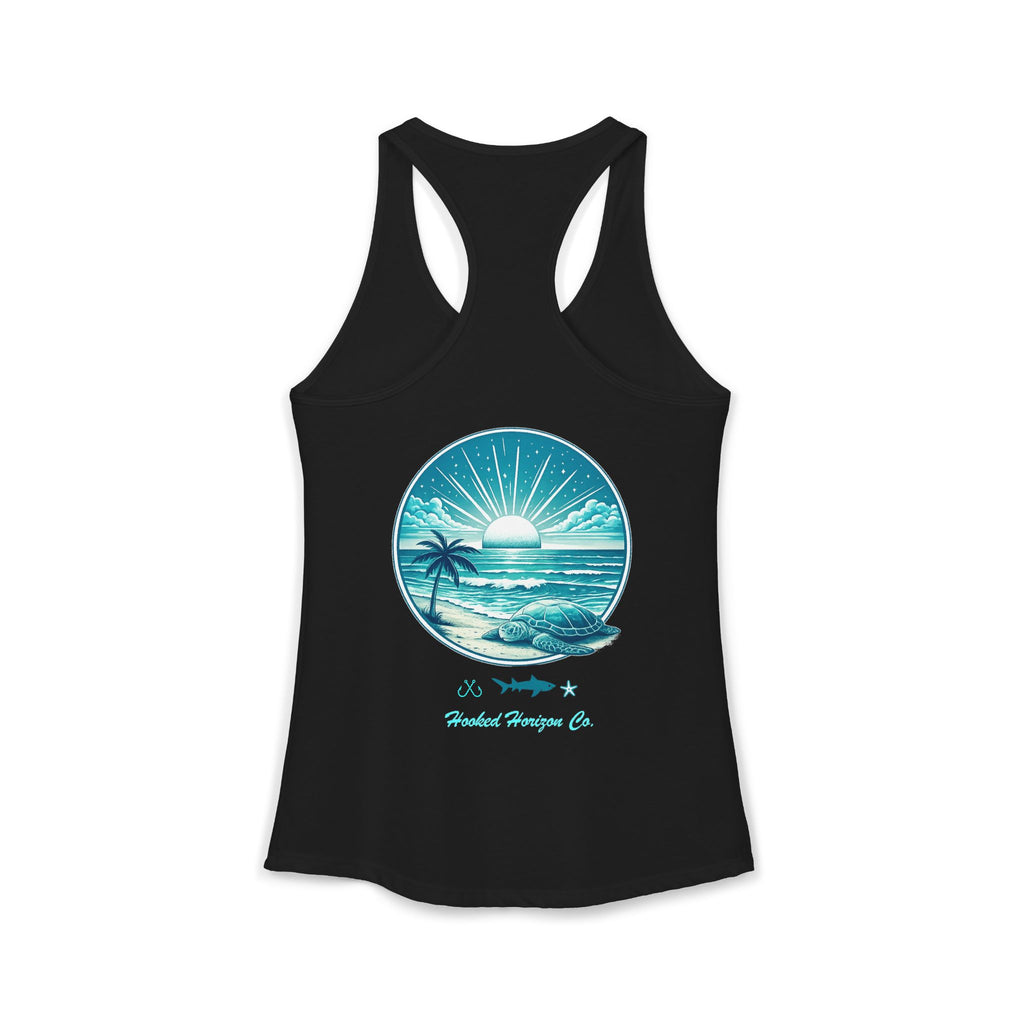 Sea Turtle & Sunset– Hooked Horizon Co. Gifts for Ocean Lovers, Nautical Fashion, Everyday Comfort, Perfect Gift for Her