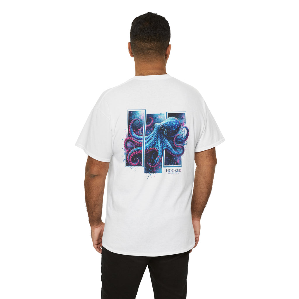 Octopus Hooked Horizon Co Tee—Ocean Graphic Tee — "Beloved" Ray Design