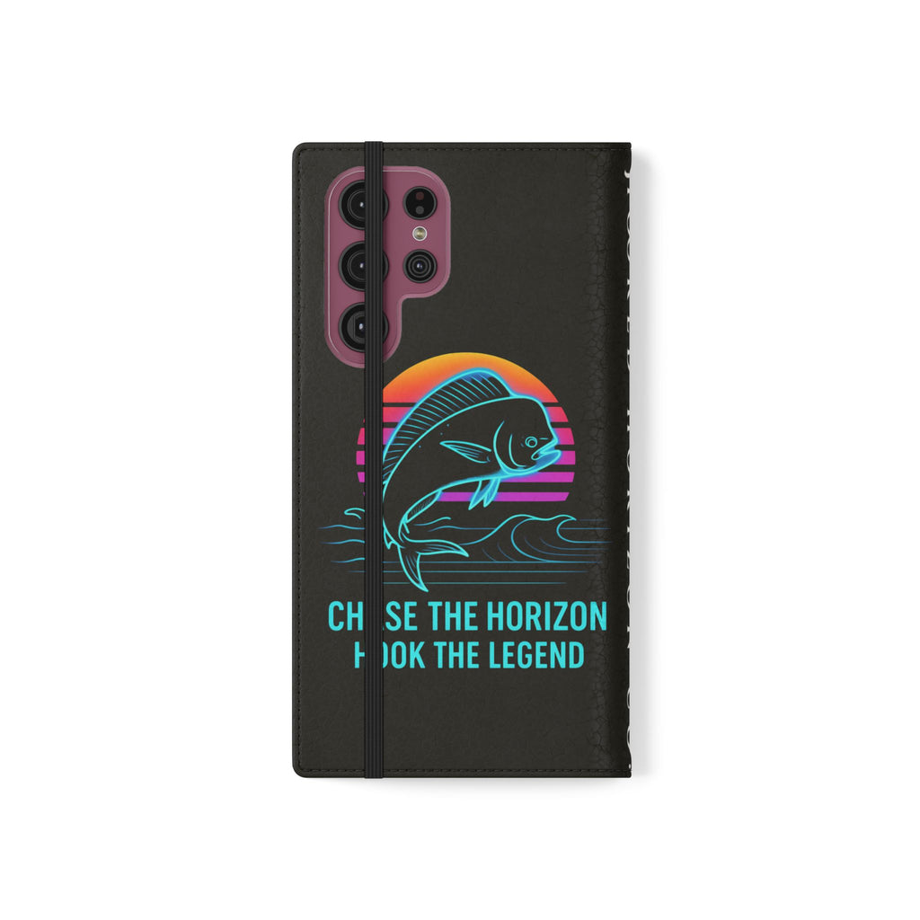 Mahi Mahi Flip Phone Case — Turquoise Water Pattern Wallet Cover