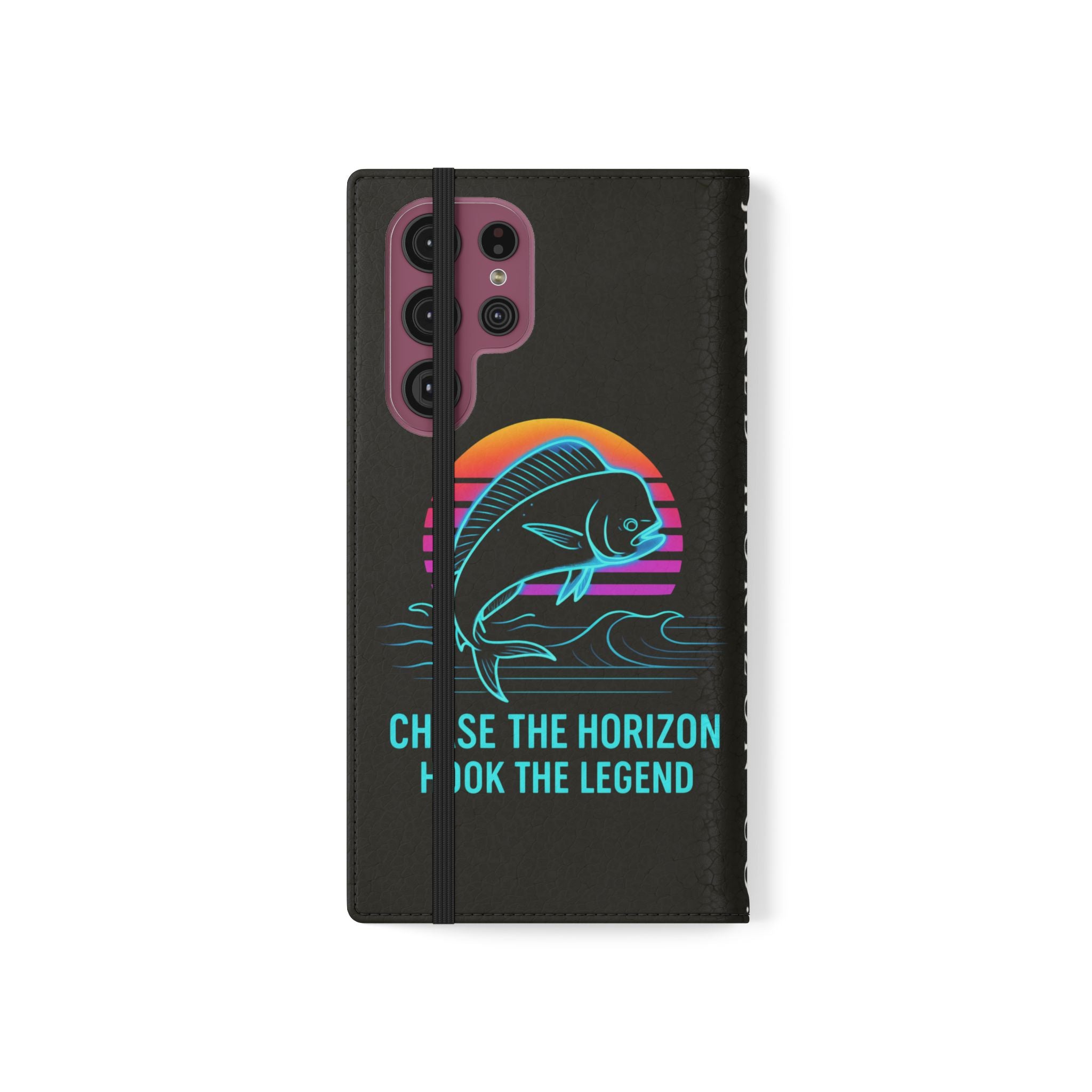 Mahi Mahi Flip Phone Case — Turquoise Water Pattern Wallet Cover