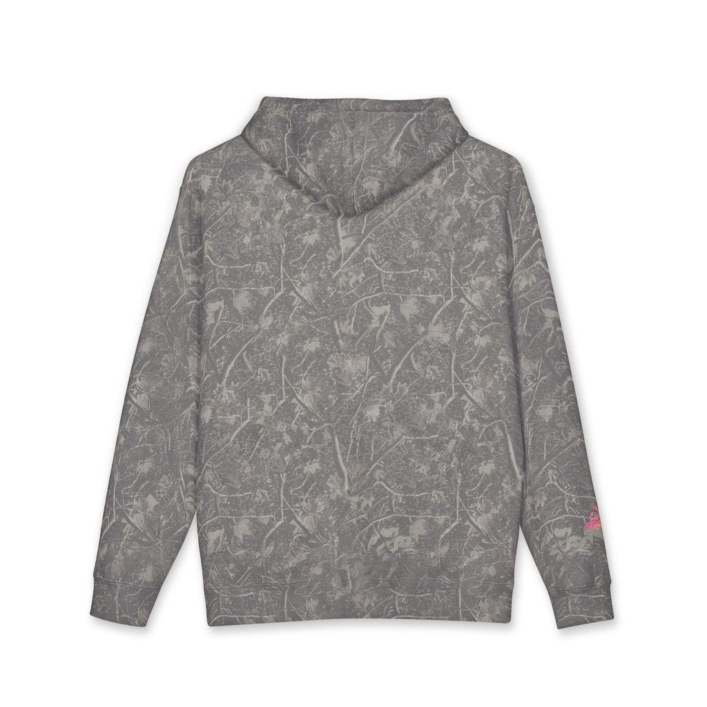 Hot Pink & Peach Hooked Horizon Co. — Fishing Back Graphic Hoodie, Multiple Color Variations
