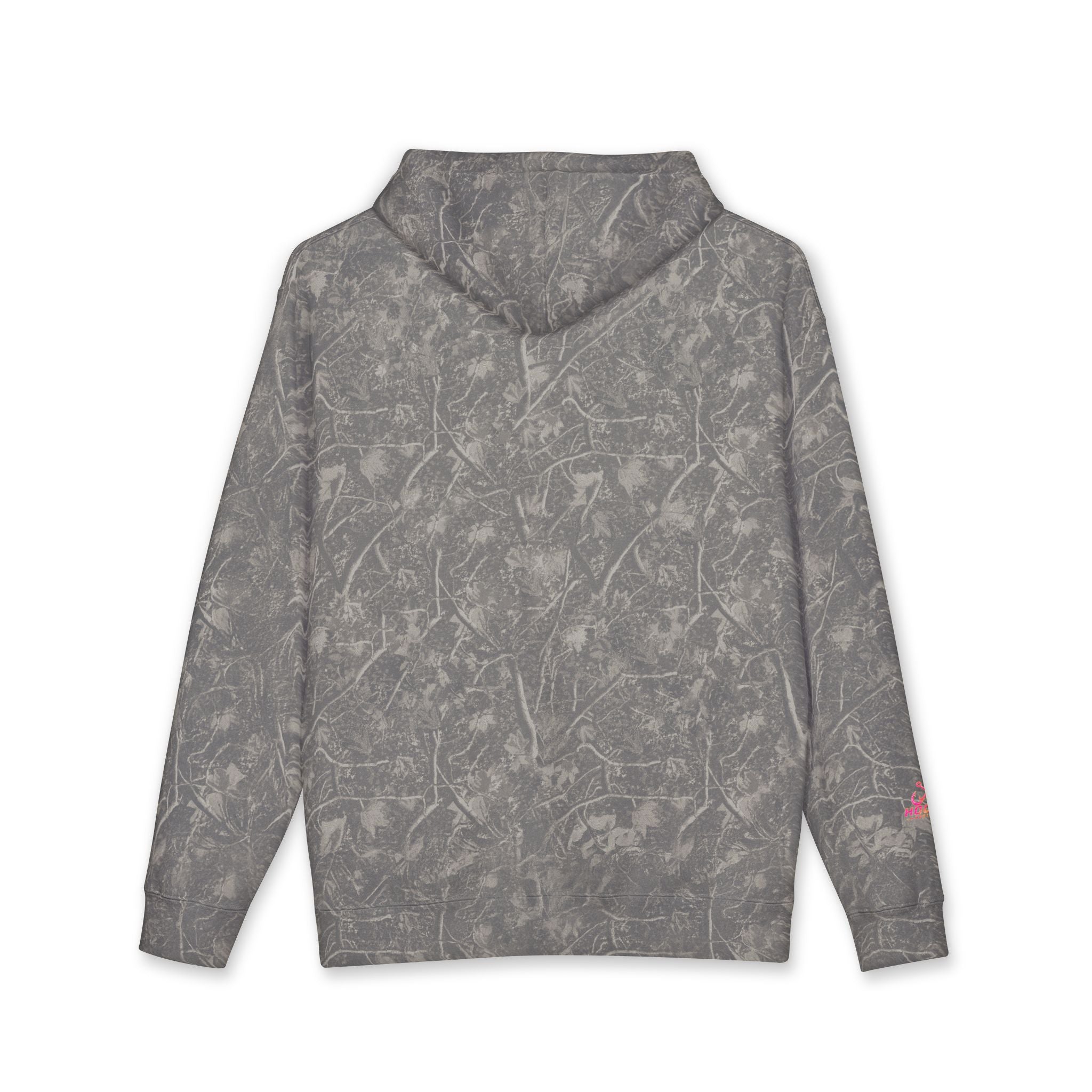 Hot Pink & Peach Hooked Horizon Co. — Fishing Back Graphic Hoodie, Multiple Color Variations