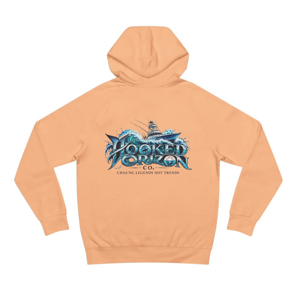 Fishing Boat " Chasing Legends Not Trends "Hooked Horizon Co. Unisex Supply Hoodie