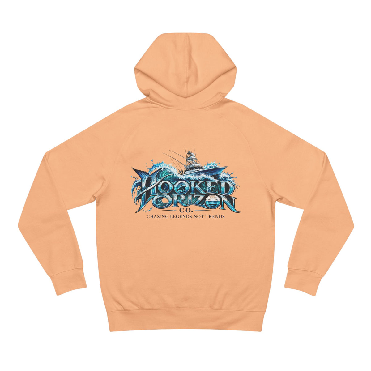 Fishing Boat " Chasing Legends Not Trends "Hooked Horizon Co. Unisex Supply Hoodie