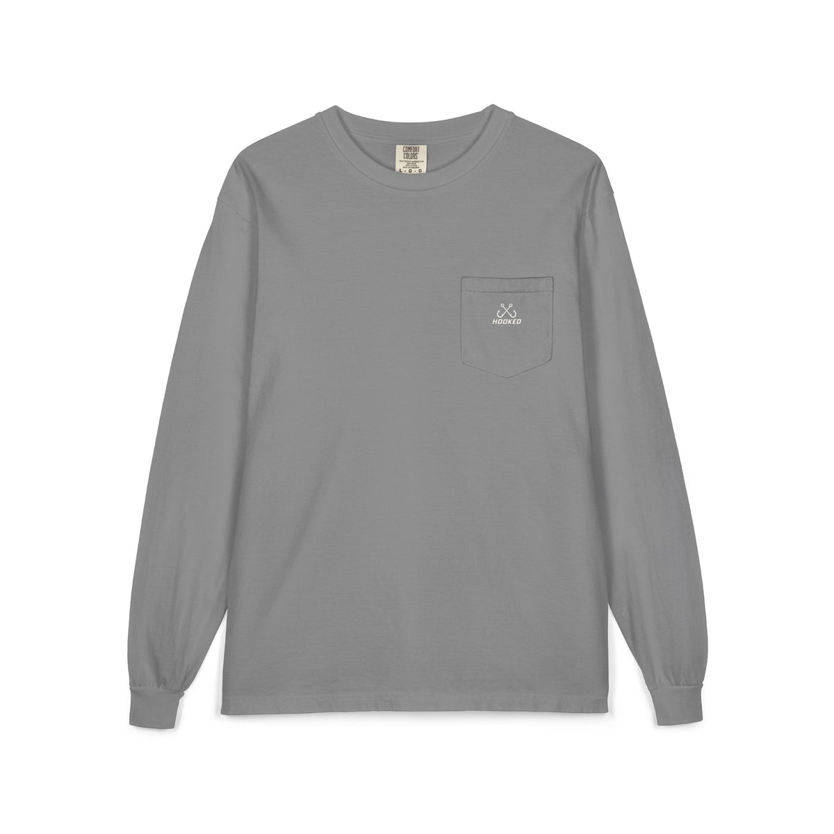 USA Manta Ray Hooked Horizon Co.  Classic Logo Unisex Long Sleeve Pocket T-Shirt