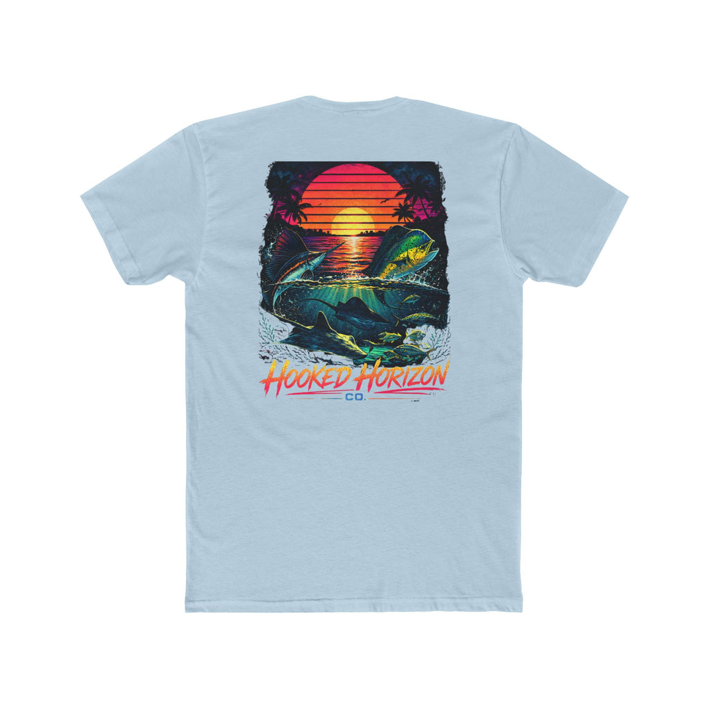 Hooked Horizon Co.  Sunset Fishing T-Shirt— Multiple Color Variations