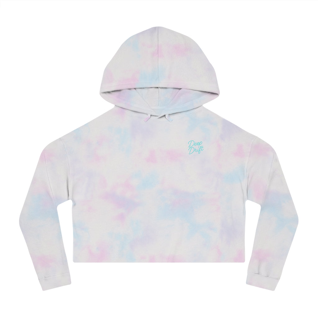 Sea Turtle Cropped Hoodie — "Deep Drift" Hooked Horizon Co. Fishing Graphic