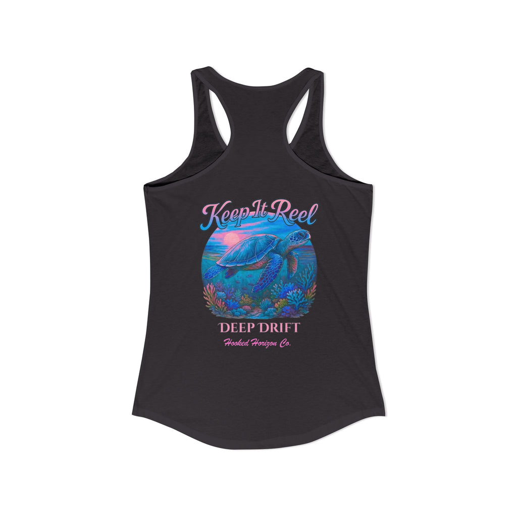 Turtle " Keep It Reel" Deep Drift– Hooked Horizon Co. Gifts for Ocean Lovers, Nautical Fashion, Everyday Comfort, Perfect Gift for Her