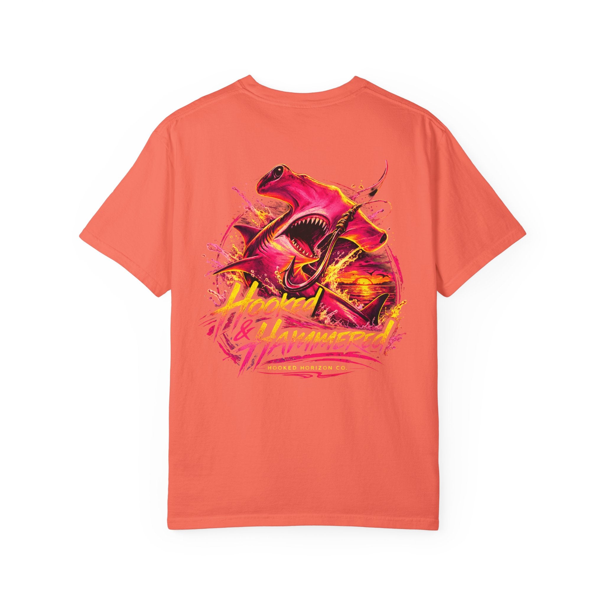 Hooked & Hammered Fishing T-shirt, Hooked Horizon Co, Angler Gifts, Shark Lovers