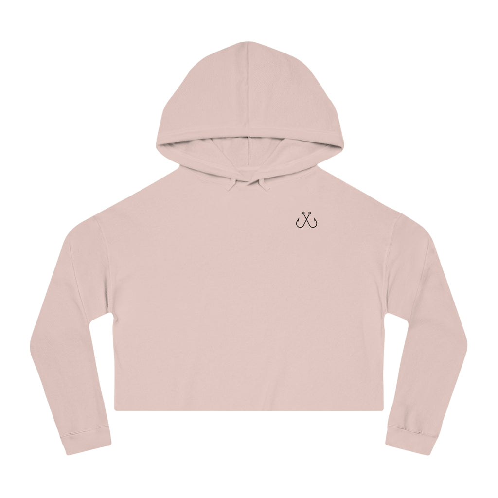Hammer Head Shark Cropped Hoodie — Deep Drift Fishing Graphic