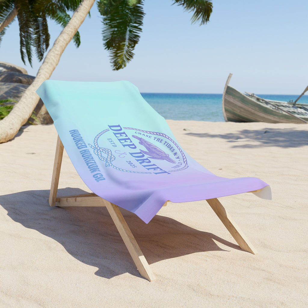 Cozy Beach Towel - Deep Drift, Summer Essentials, Poolside Style, Ocean Vibes, Travel Must-Have, Gift for Beach Lovers
