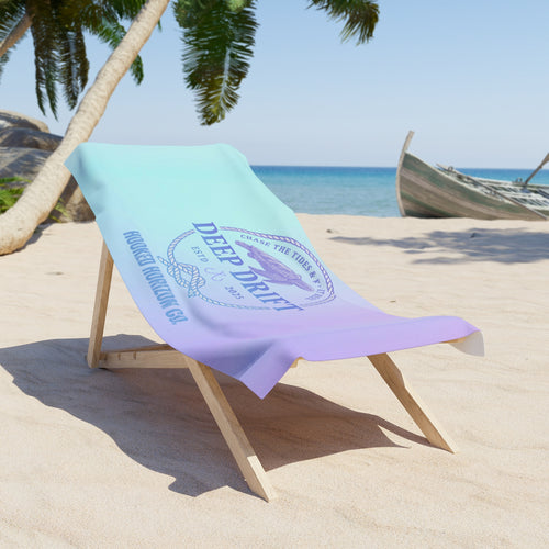 Cozy Beach Towel - Deep Drift, Summer Essentials, Poolside Style, Ocean Vibes, Travel Must-Have, Gift for Beach Lovers