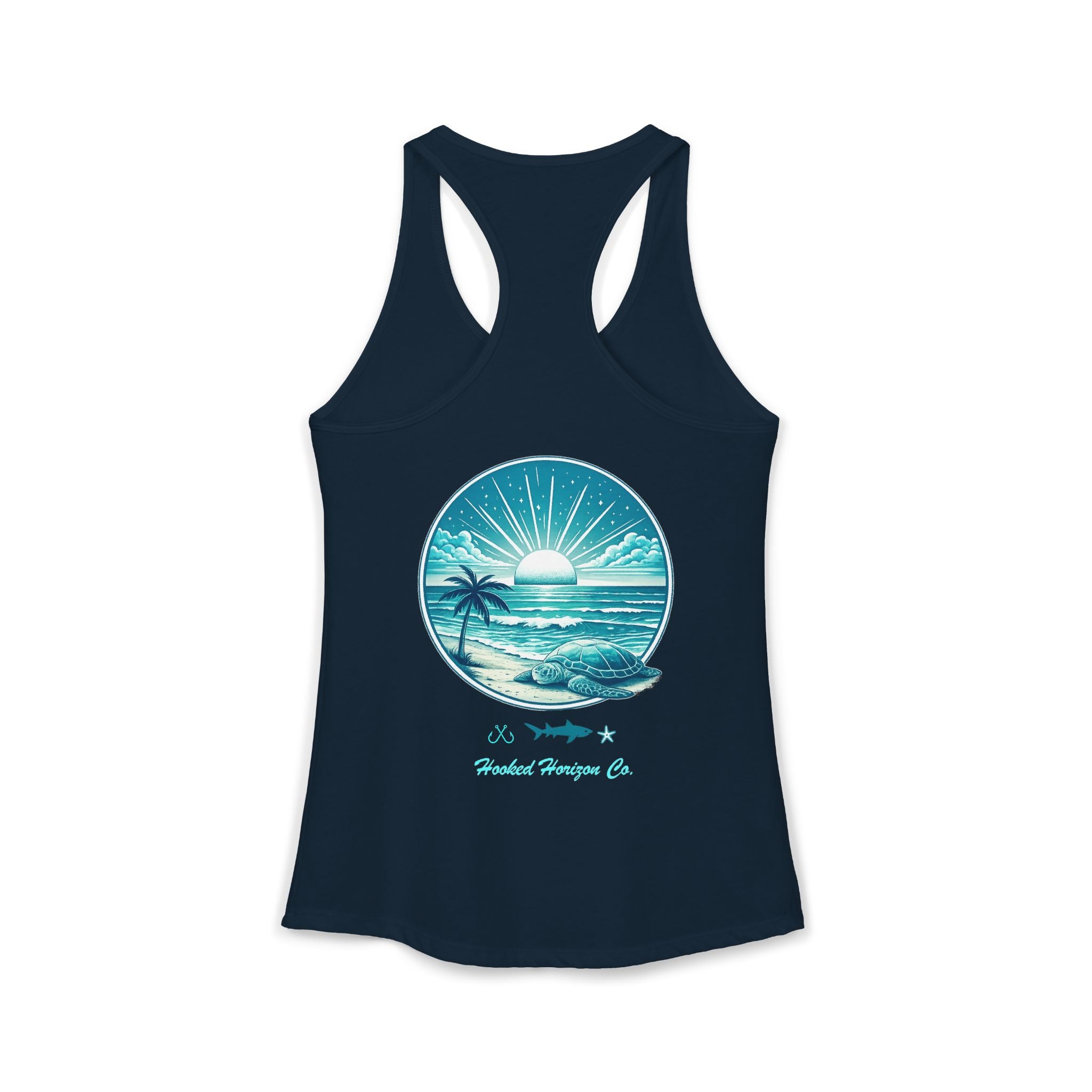 Sea Turtle & Sunset– Hooked Horizon Co. Gifts for Ocean Lovers, Nautical Fashion, Everyday Comfort, Perfect Gift for Her