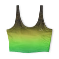 Green Gradient Spotted Fishing Sports Bra– Hooked Horizon Co. Stylish Sports Bra for Active Women, Workout Top, Gym Essential, Fitness Apparel, Athleisure Wear, Yoga Gear