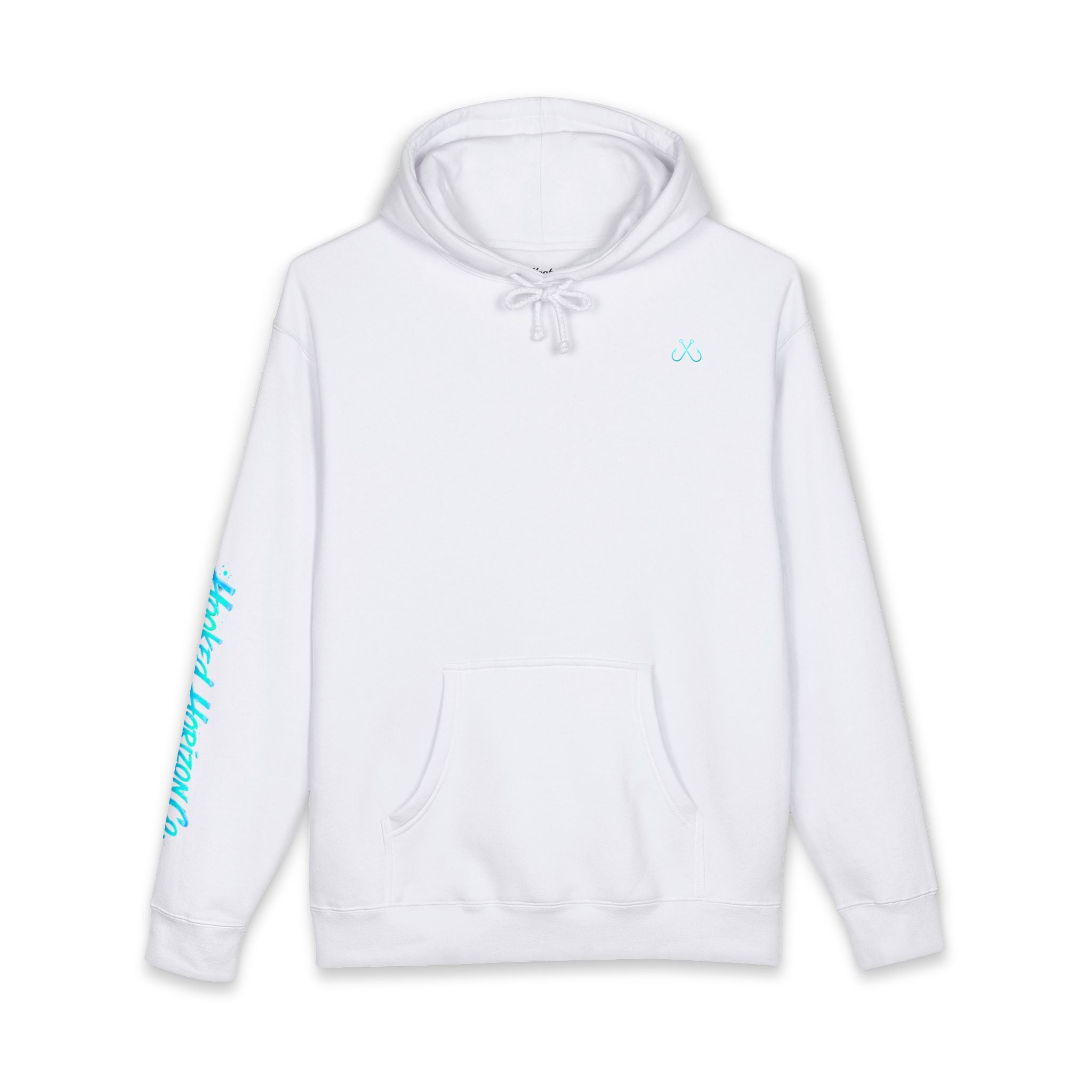 Sea Turtle & Sunset Hoodie Hooked Horizon Co. — Minimal Fishing Back Graphic Hoodie, Multiple Color Variations