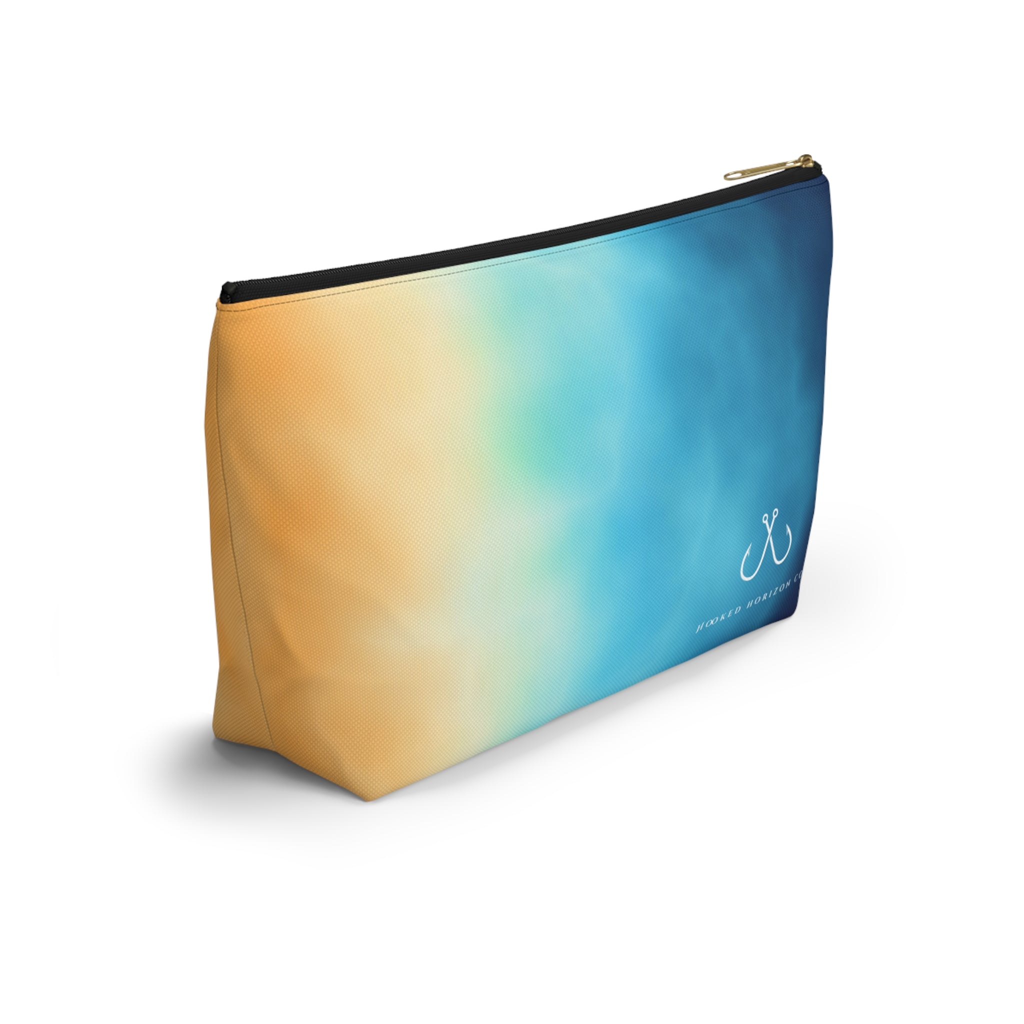 Bright Ombre Costal Vibes– Hooked Horizon Co Vibrant Gradient Accessory Pouch | Makeup Bag, Travel Organizer, Gift for Her, Beach Essentials, Stylish Storage