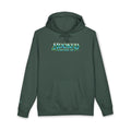 Barracuda Like Green Logo Hoodie—Hooked Horizon Co. — Fishing Back Graphic Hoodie, Multiple Color Variations