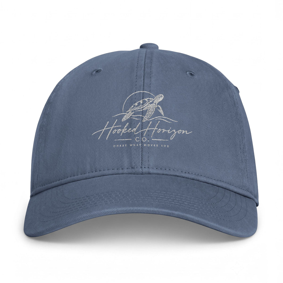Turtle Hooked Horizon Co – " Chase What You Love "Coastal Washed Cap