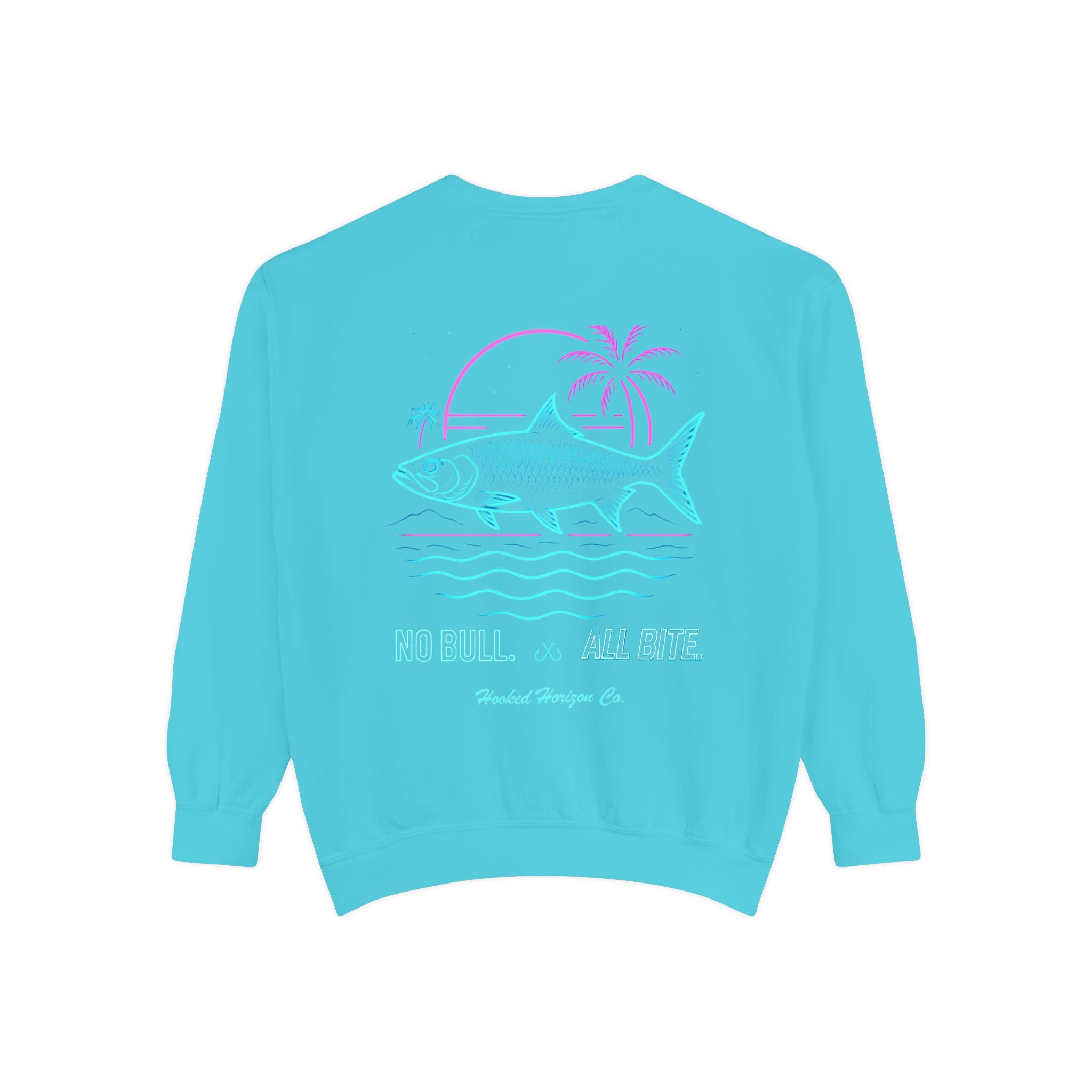 Vintage vibes Neon Tarpon Sweatshirt– Hooked Horizon Co. Ocean apparel, Gifts for Him & Her, Ocean Conservation, Soft Unisex Garment-Dyed Sweatshirt