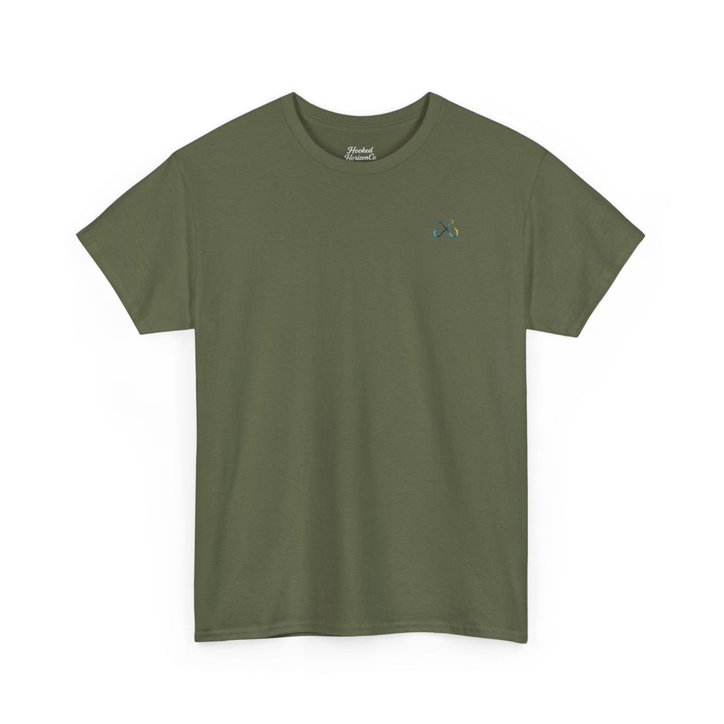 Bull Shark Hooked Horizon Co Tee—Ocean Graphic Tee — "Beloved" Ray Design