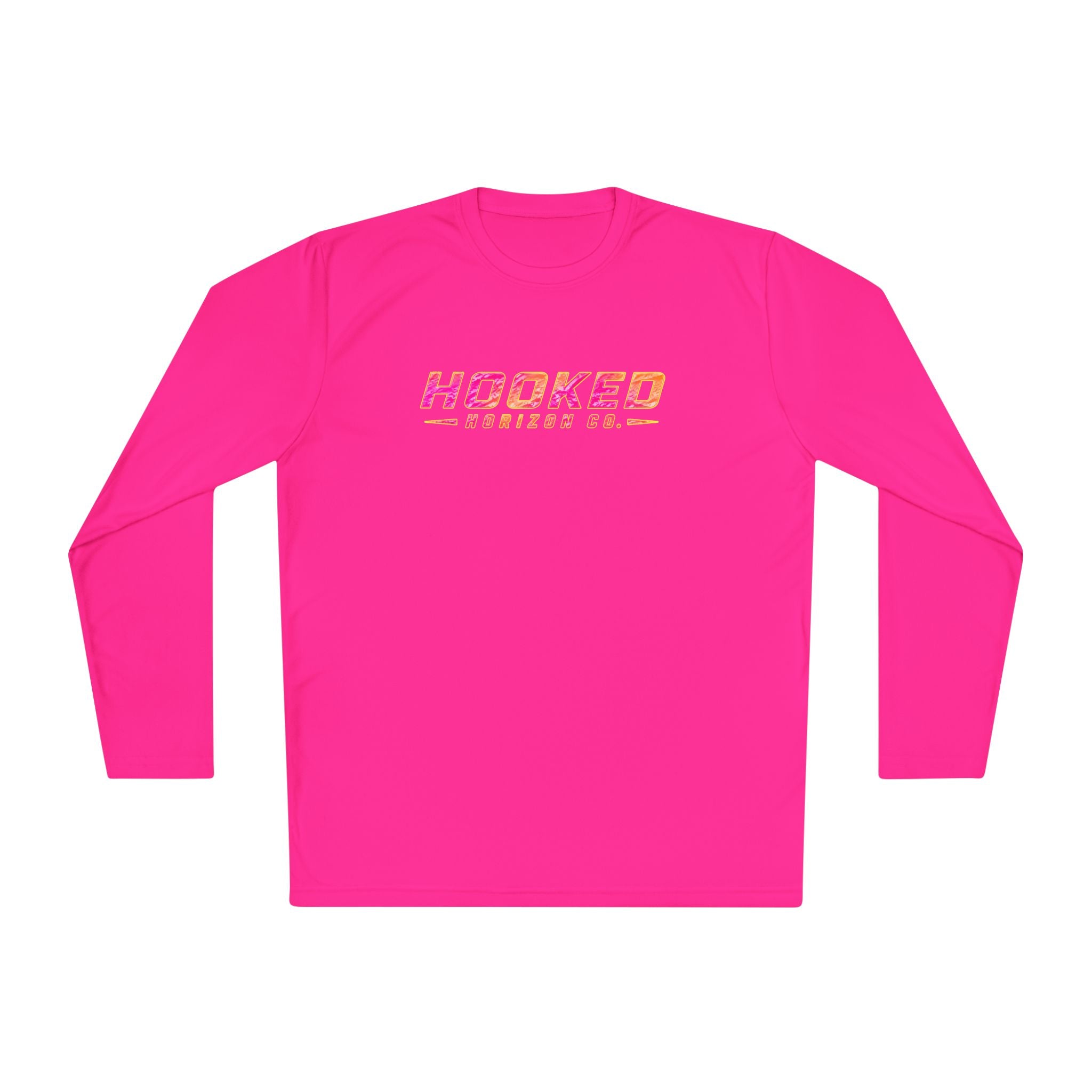 Moisture Wicking Classic Logo Tee In Pink—Horizon Co. Anchors Long Sleeve Tee — Lightweight Fishing Shirt