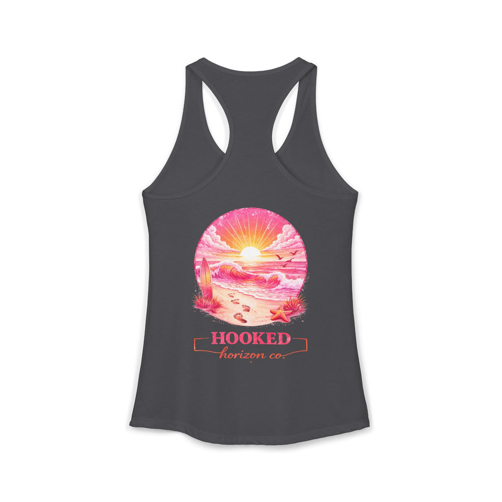 Pink Sunset Hooked Horizon Co. Tank– Gifts for Ocean Lovers, Nautical Fashion, Everyday Comfort, Perfect Gift for Her