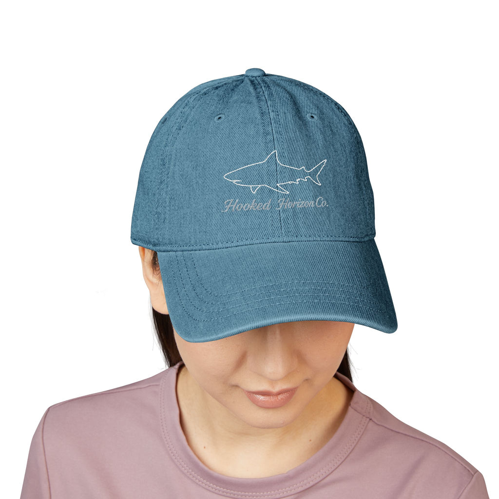 Shark Hooked Horizon Co. Denim Hat (Embroidery)